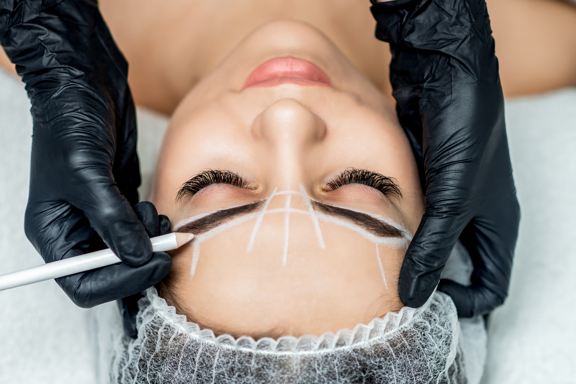 Permanent makeup for eyebrows.